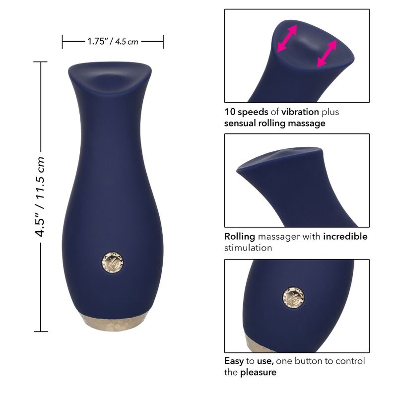 Vibromasseur Tulipe Chic Double Moteur 10 Modes USB Étanche - CalExotics