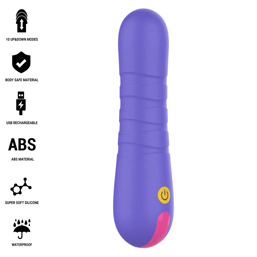 Vibromasseur Va-et-Vient Stella Poussée Verticale 10 Modes Étanche - Intense