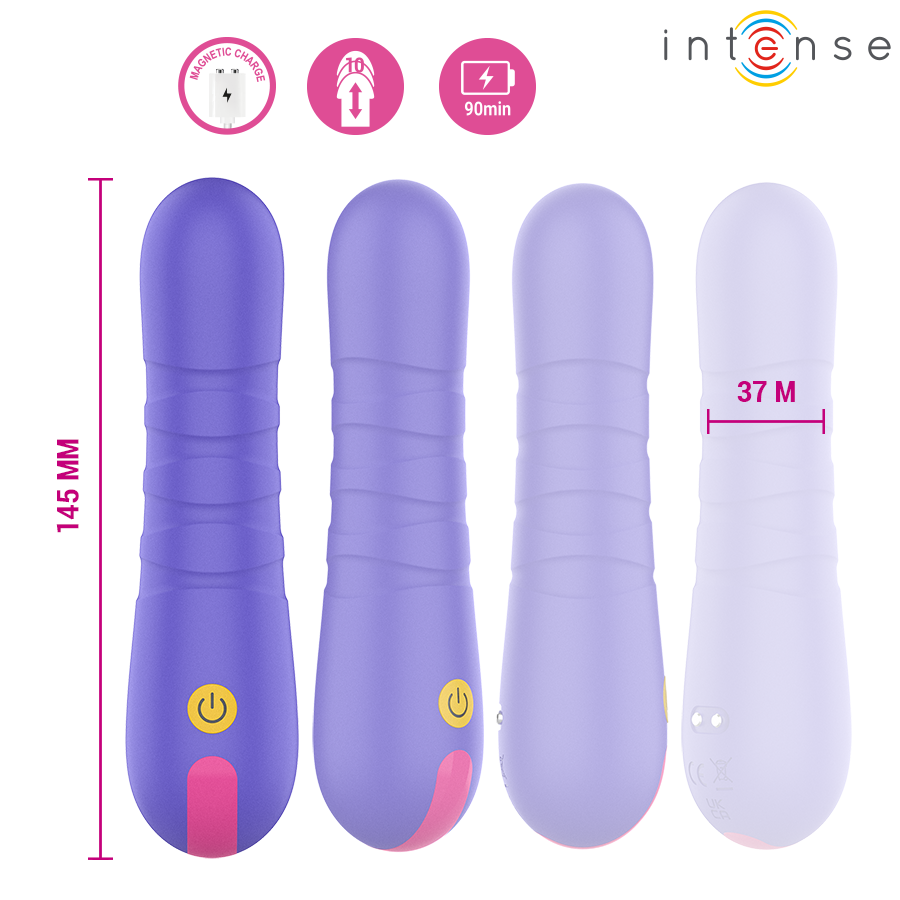 Vibromasseur Va-et-Vient Stella Poussée Verticale 10 Modes Étanche - Intense