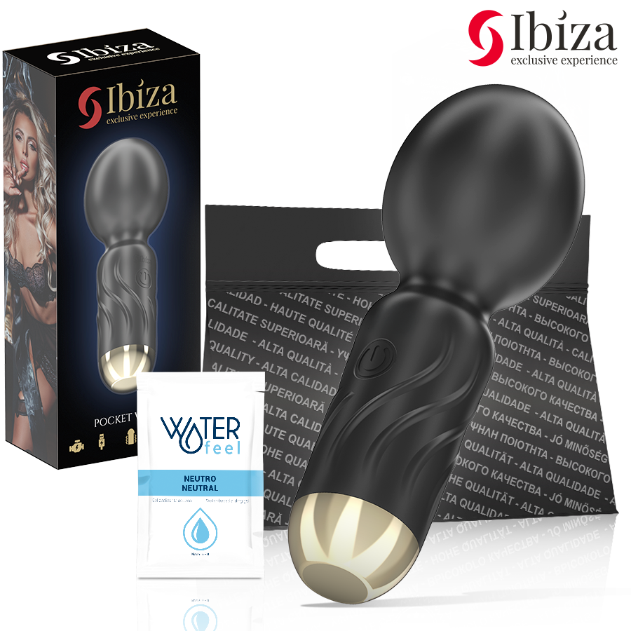 Vibromasseur Wand de Poche Compact 10 Modes Rechargeable IPX5 - Ibiza Technology