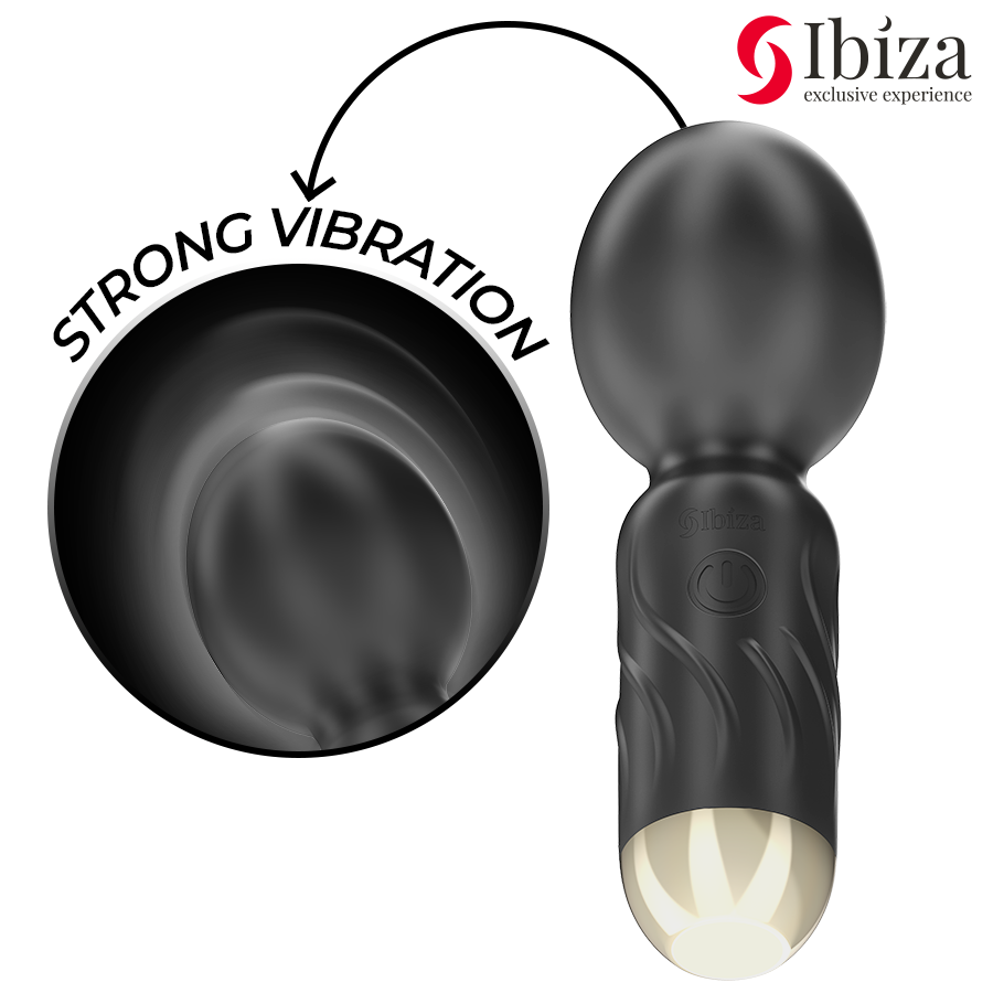 Vibromasseur Wand de Poche Compact 10 Modes Rechargeable IPX5 - Ibiza Technology