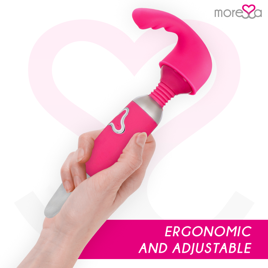 Vibromasseur Wand Odilon Silicone Souple Tête Rotative 7 Modes - Moressa