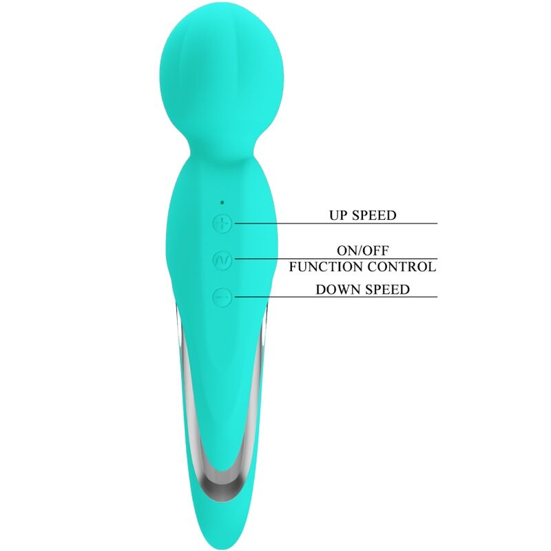 Vibromasseur Wand Walter Silicone 7 Fonctions Rechargeable - Pretty Love