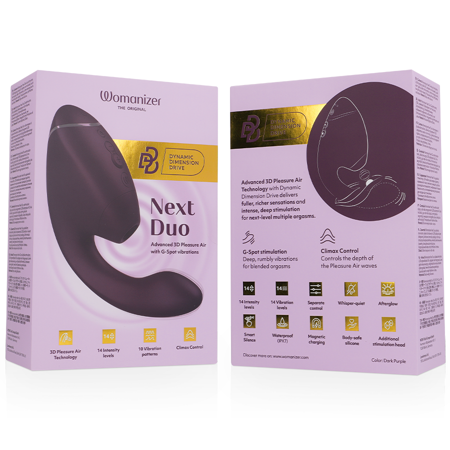Womanizer Double Next Duo 3D Pleasure Air Point G - 14 Intensités